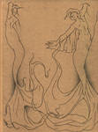 Sketchbook Cover: Mermaids by kissedbyfyre