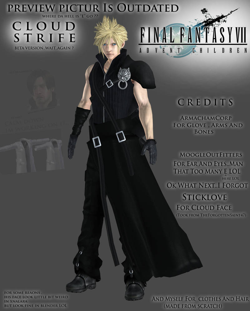 cloud strife final fantasy advent children