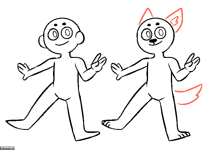 F2u mspaint friendly Human+Anthro Base by babbebbyb on DeviantArt