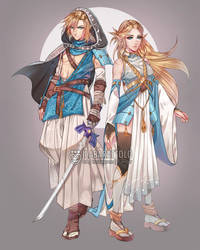 Link/Zelda Redesign by ilaBarattolo