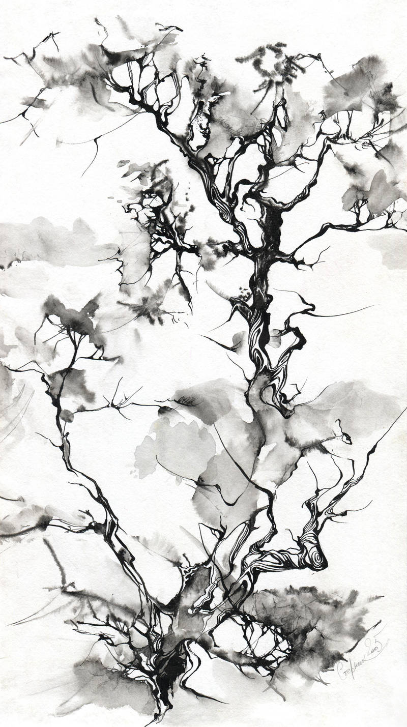 Ink tree by OlgaSternik