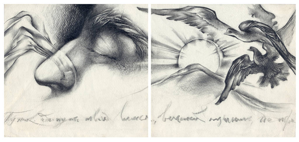 The sunrise of wayfarer. Diptych by OlgaSternik The sunrise of wayfarer. Diptych by OlgaSternik