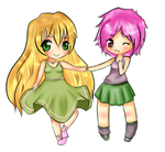 Girls Chibi COMMISSION by Yas-mi-ne