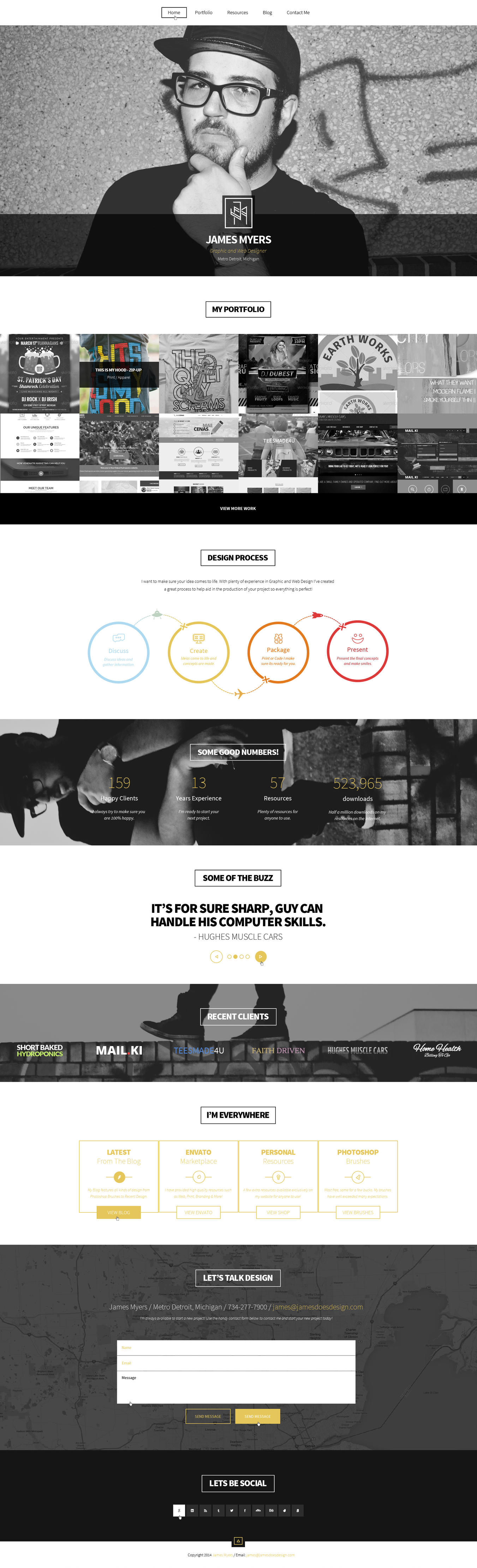 New Portfolio Home Page by JamesRuthless