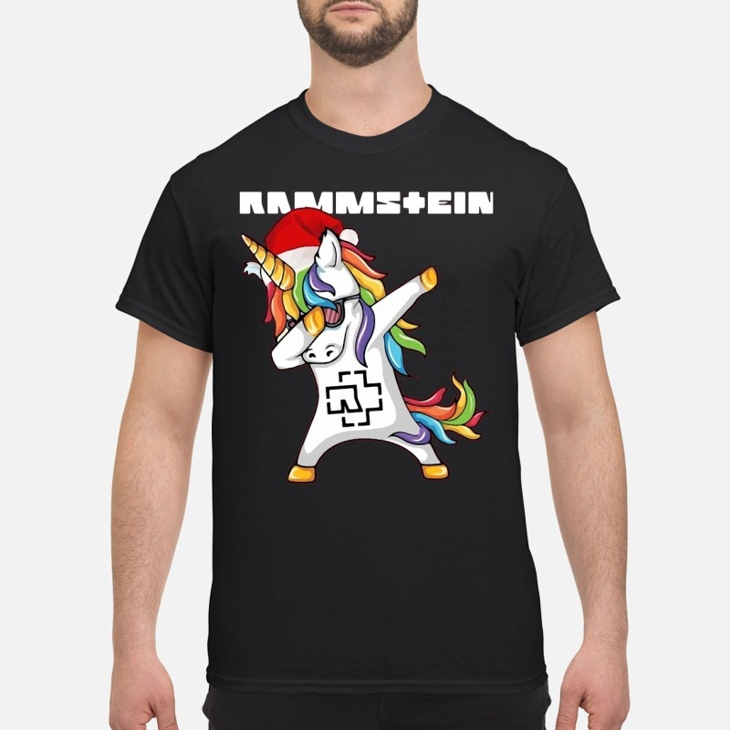 Rammstein Santa Unicorn dabbing shirt by kingteesshop