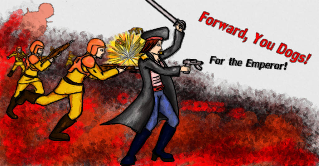 Forward You Dogs! by niner9