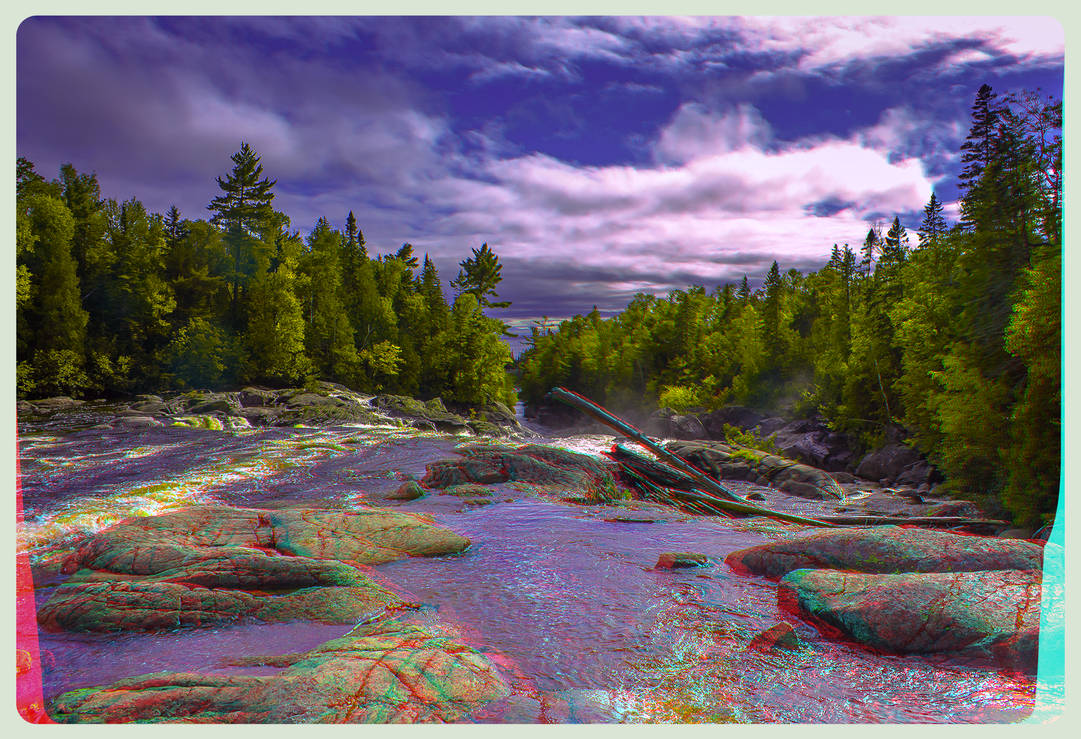 Pinguisibi Sand River 3 D Hdr Raw Anaglyph By Zour On