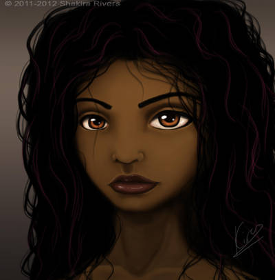 Jet Black Bust Commission by KiraTheArtist