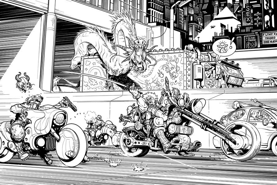 Highway Samurai by Inkthinker