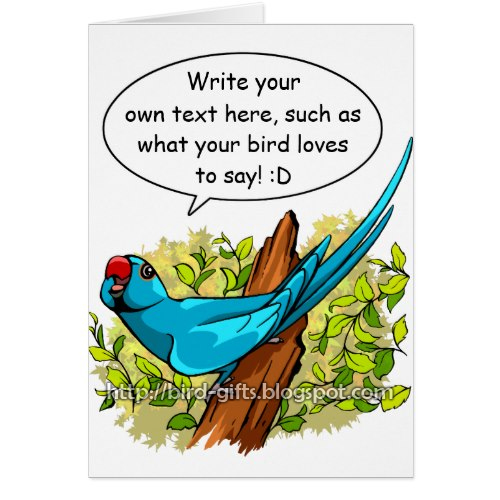 Talking ringneck parrot greeting card