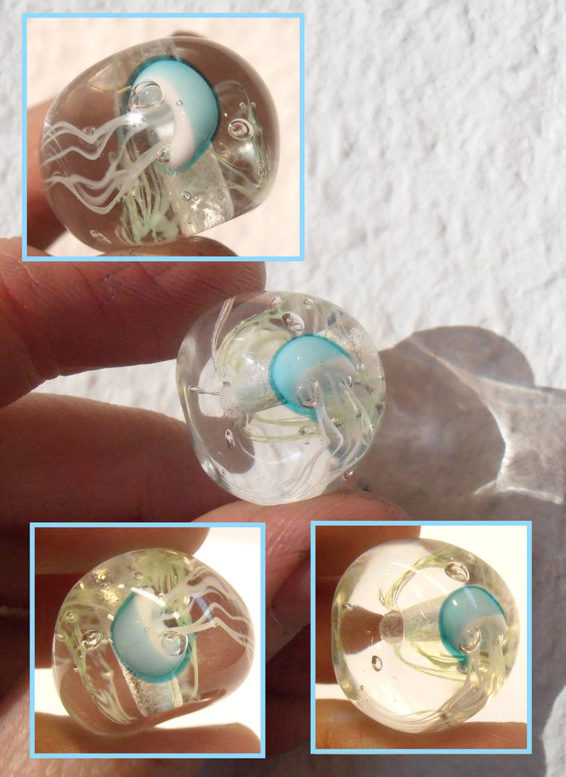 First Jellyfish bead by fairyfrog