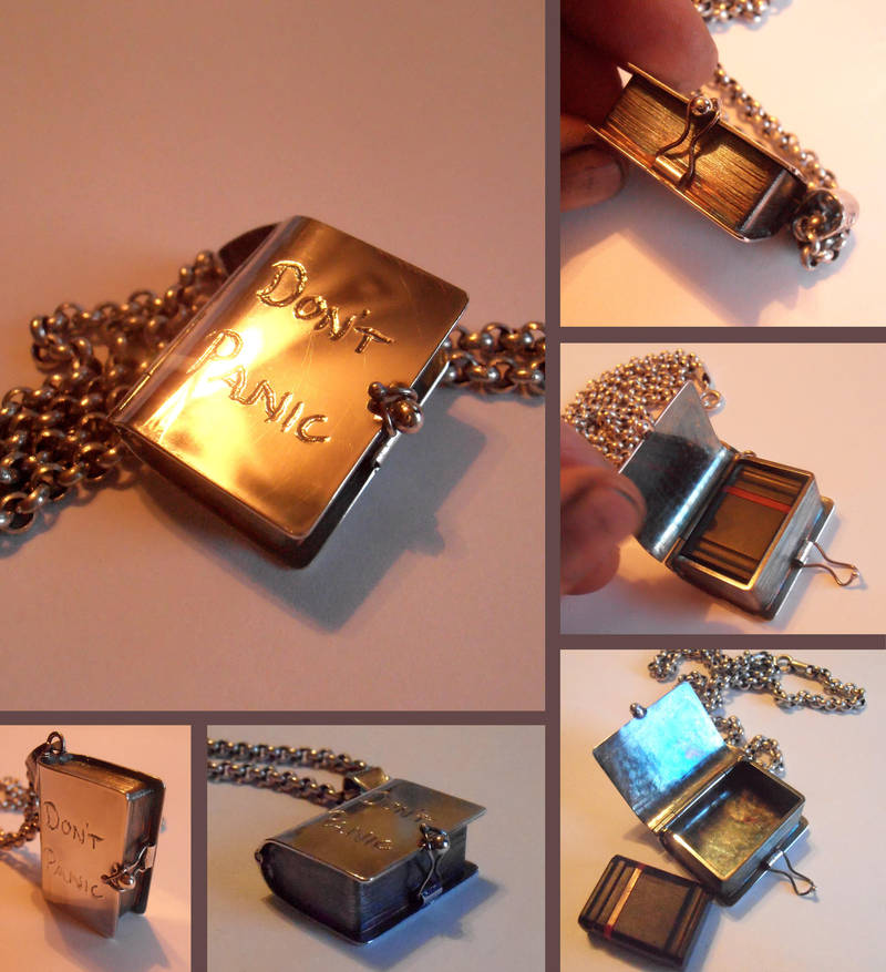DON'T PANIC sterling USB memory pendant by fairyfrog