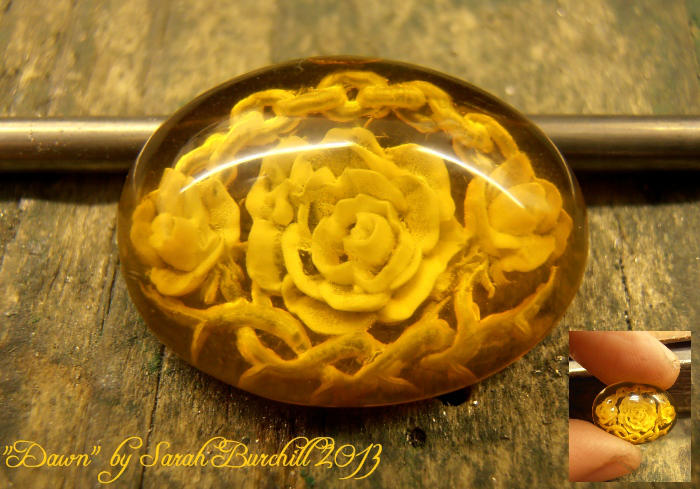 DAWN amber carving by fairyfrog