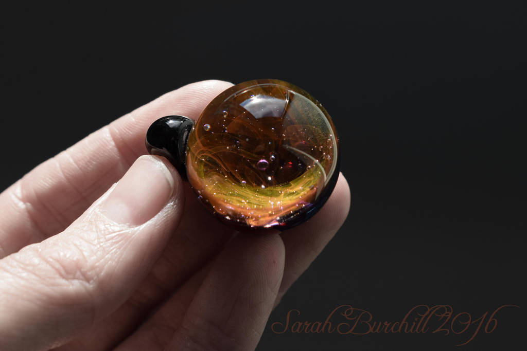 Gold nebulose pendant by fairyfrog