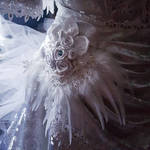 Swan gown detail by fairyfrog