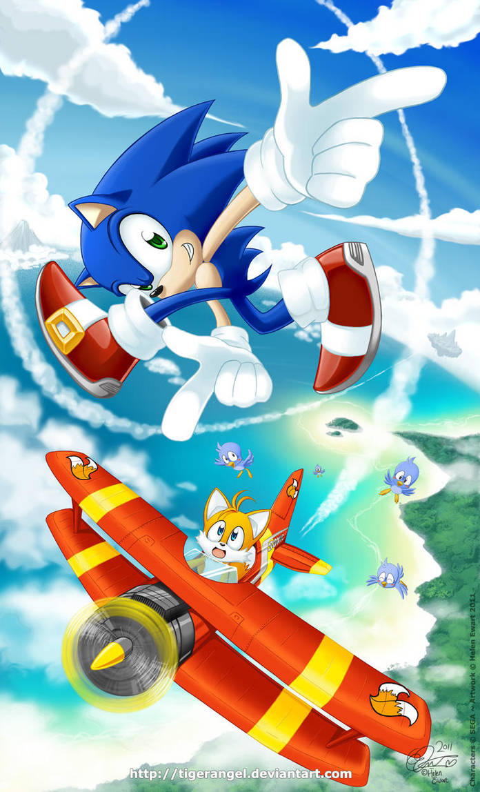 Sonic + Tails : Tornado Trickster by tigerangel