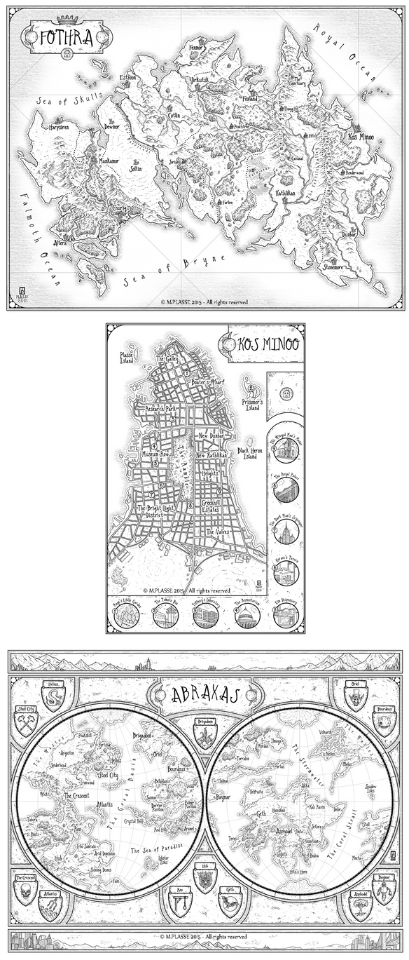 Househead - Set of fantasy maps by MaximePLASSE