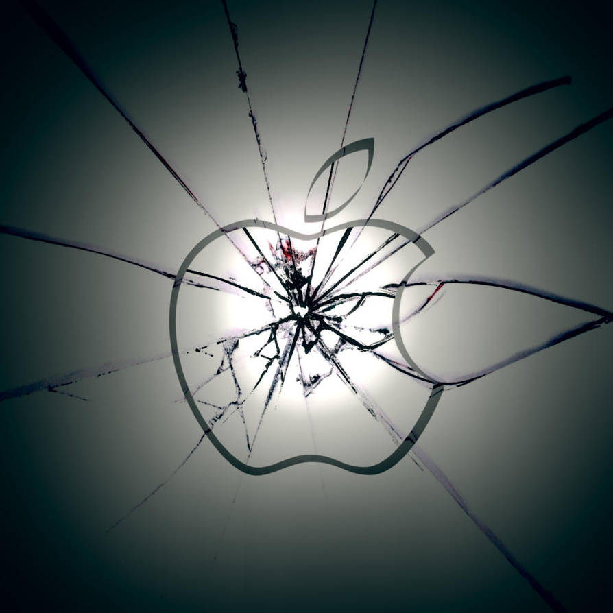 iPad Apple Wallpaper Shattered by thekingofthevikings