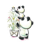Panda Tree Tiem by snowmask