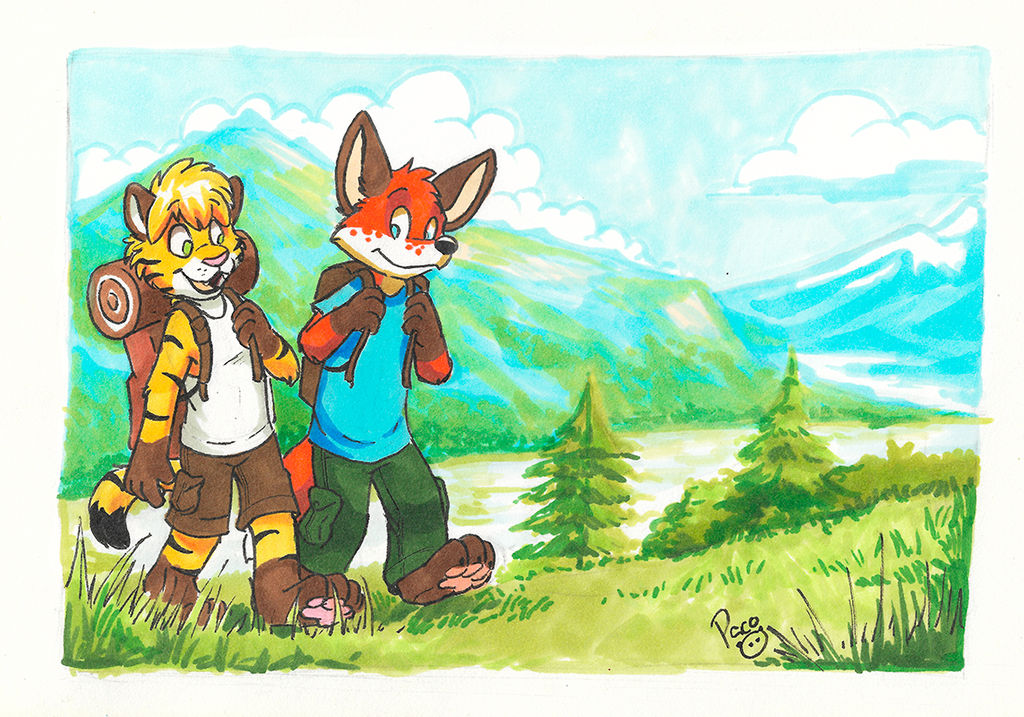 Impressionist hiking by pandapaco