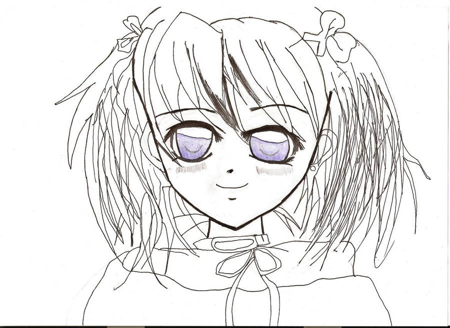 Anime Drawing 'Bad Hair day' by JiHawk