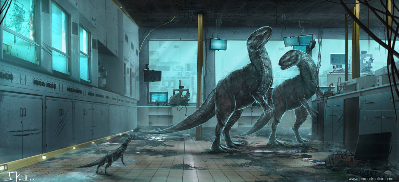 Dinosaurs in a Lab by HeliacWolf