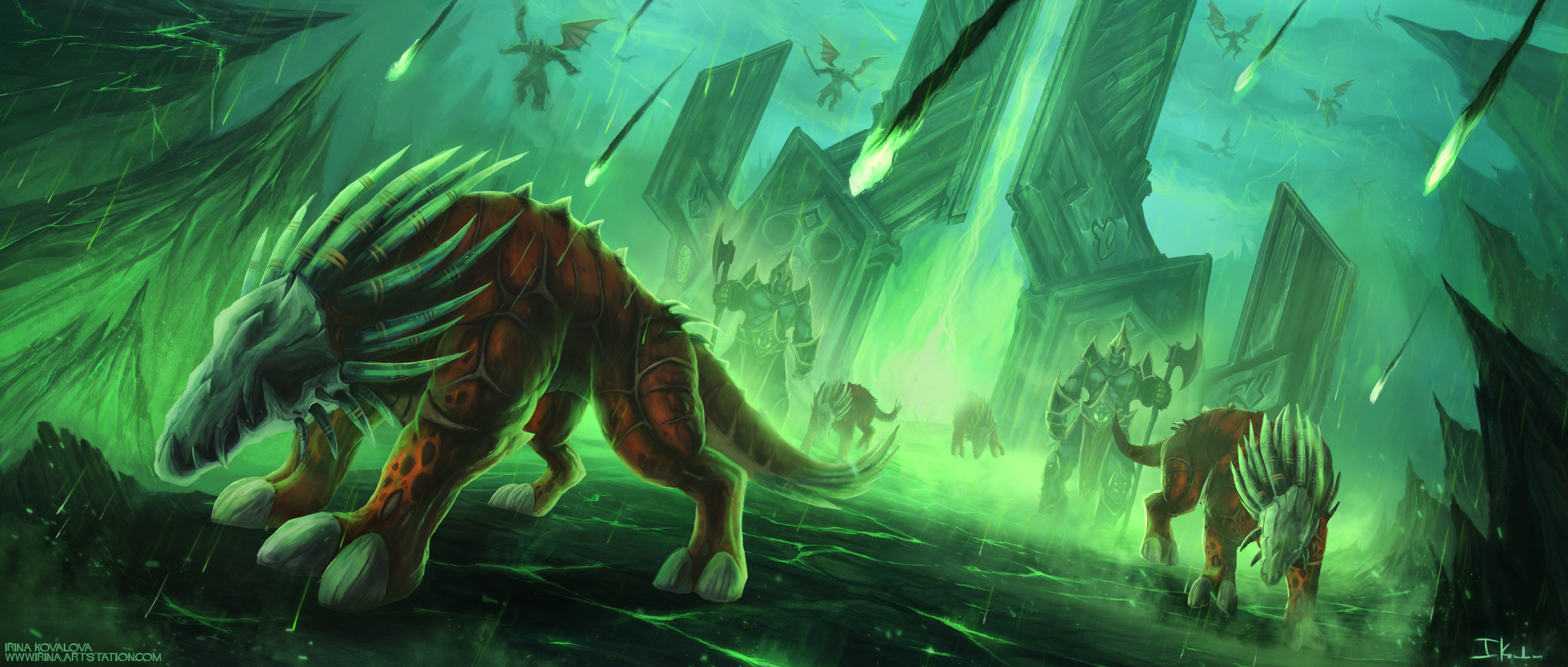 (Fel)Hounds of war by HeliacWolf