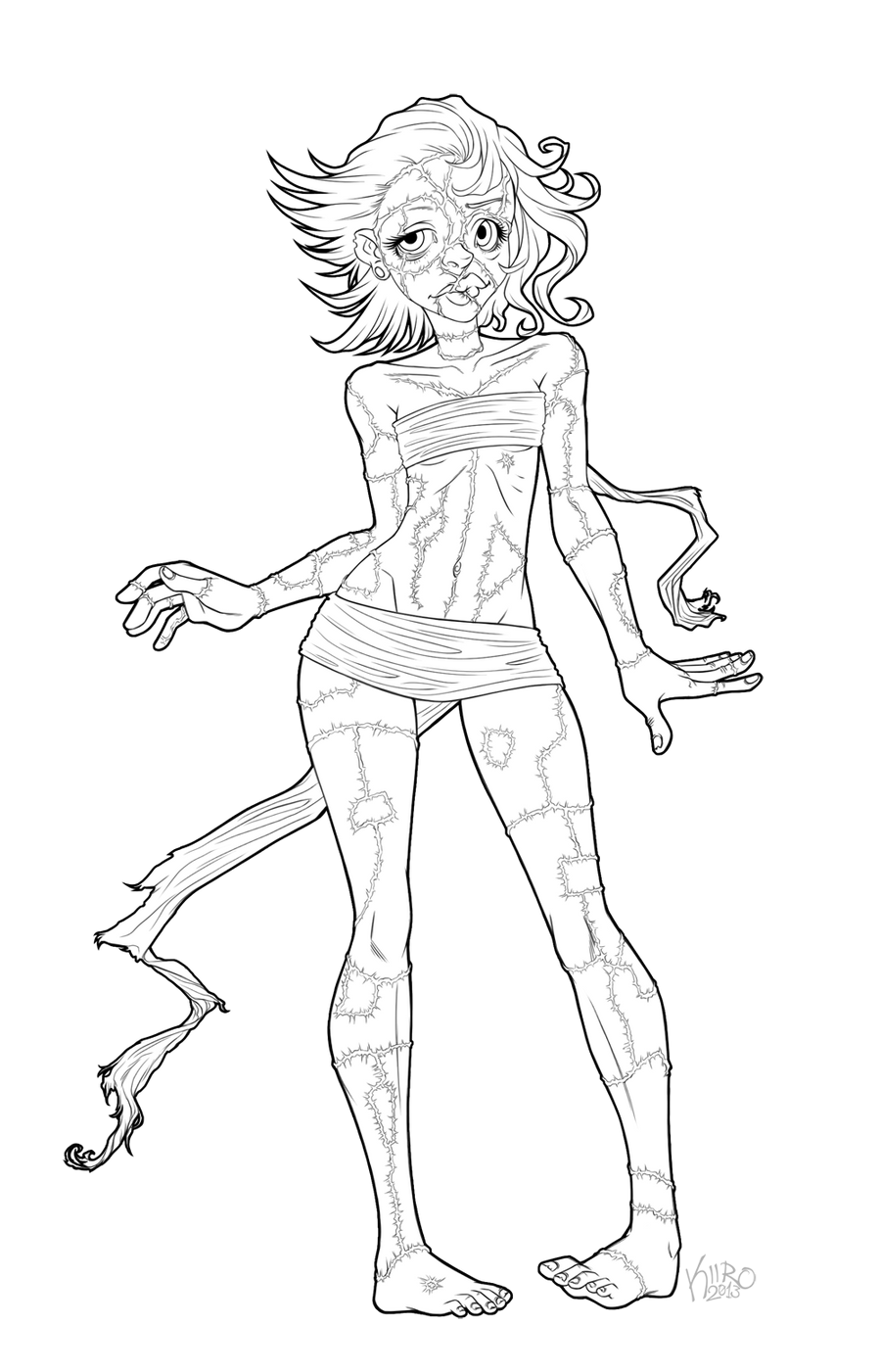 Patchwork - lineart by Kiiro-chan