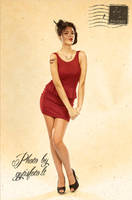 Pin-up postcard by gytis