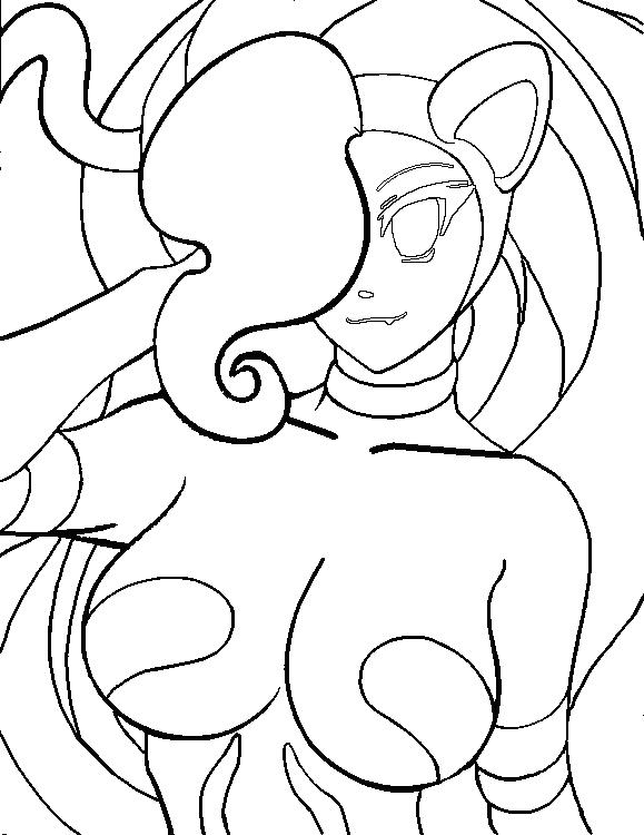Felicia Line art by christioni96