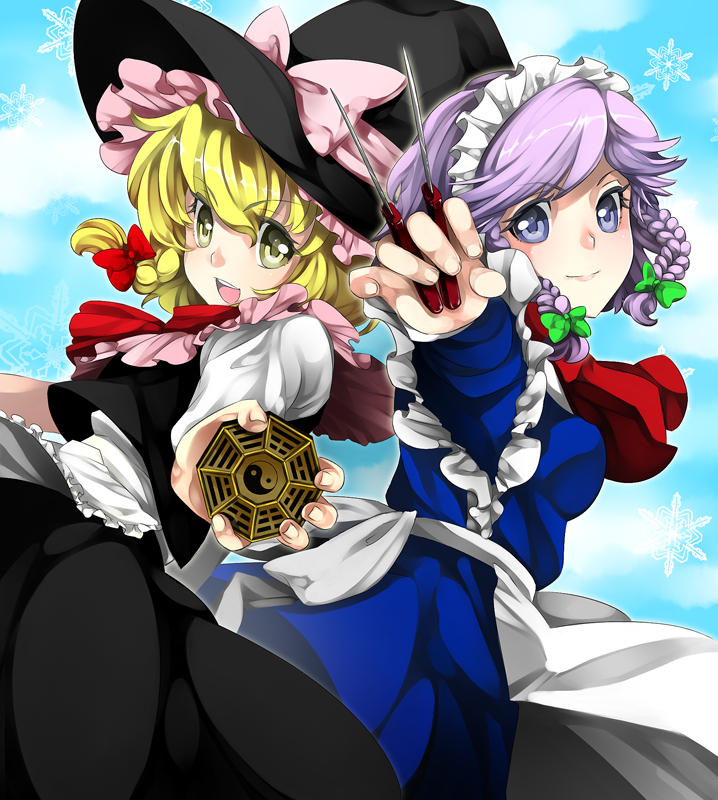 Marisa x Sakuya - calendar by Ninamo-chan