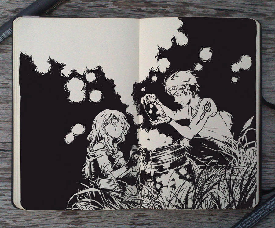 #122 Fireflies Hunters by Picolo-kun