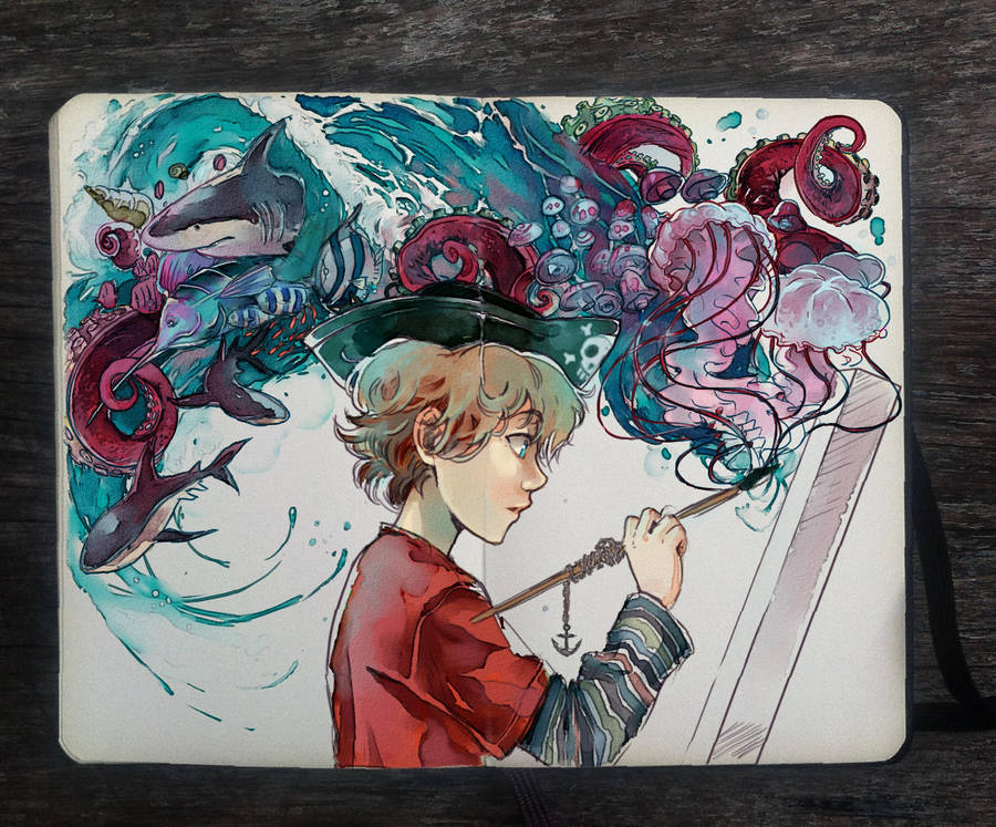.: Paint the Sea by Picolo-kun