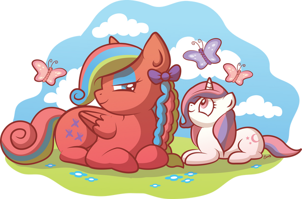 Flutterbye and Baby Moondancer by xkappax