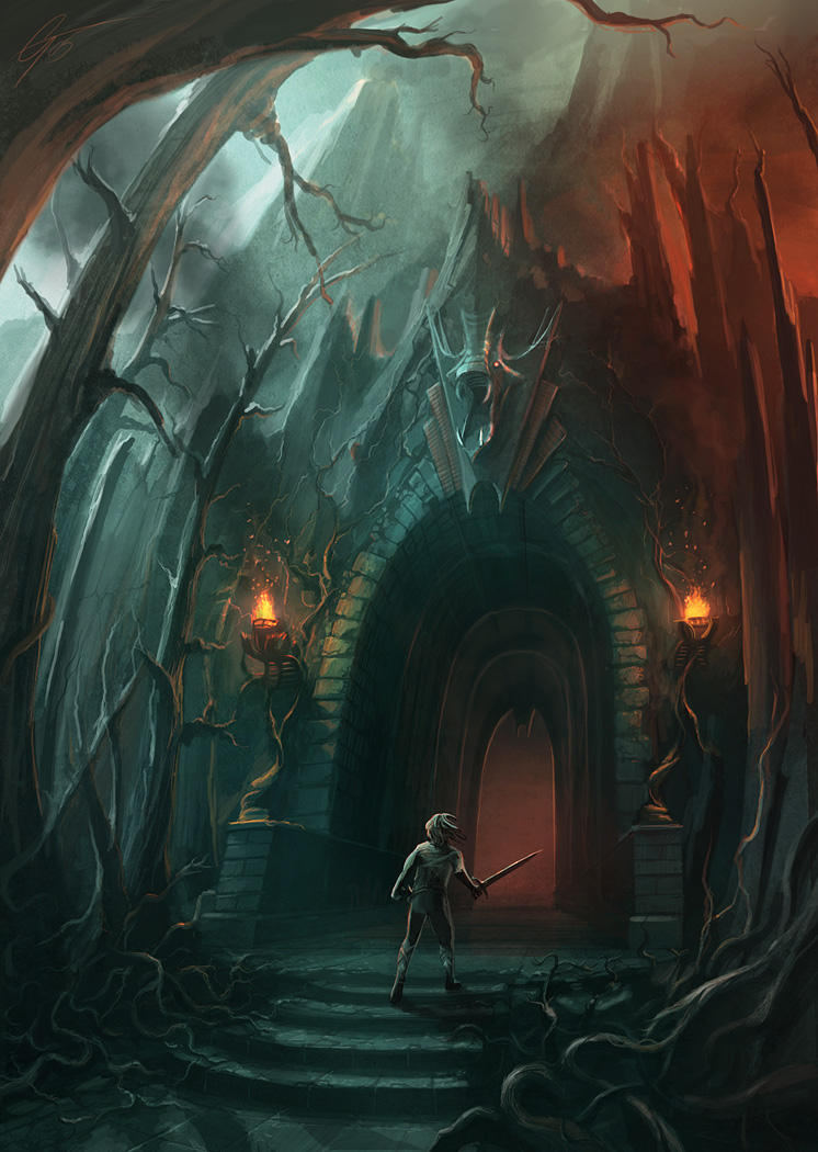 Fire Cave Entrance - Concept. by ANTIFAN-REAL