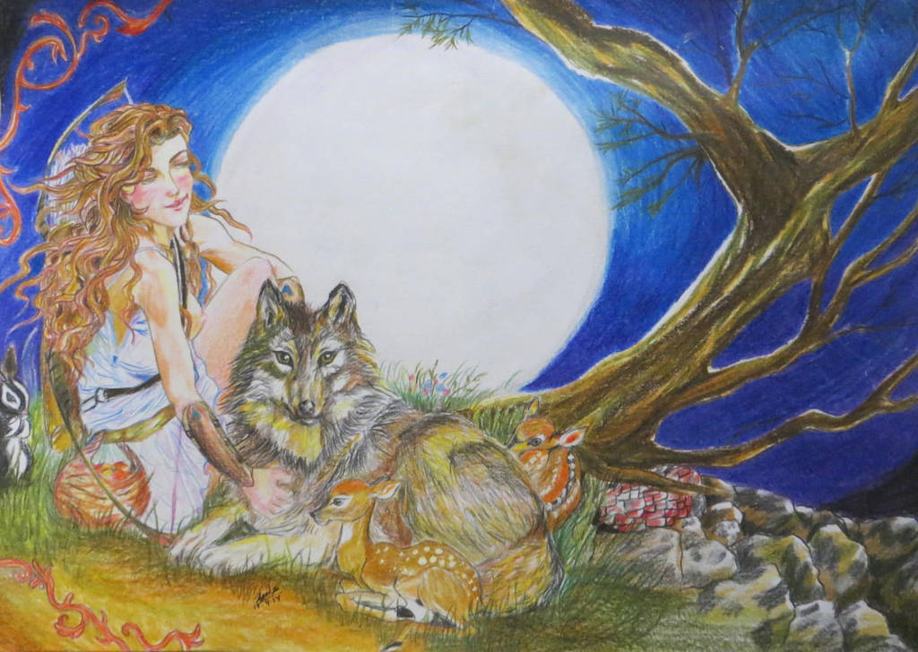 Artemis Goddess of the Moon and Hunt by ginqueeen on ...