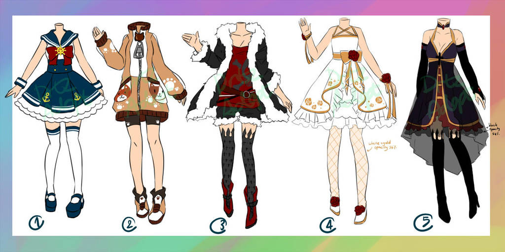 Adoptable : Outfits [CLOSED] by ZylenXia on DeviantArt