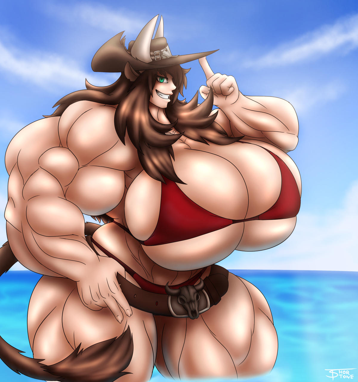 Bison at the Beach by Thorvrog