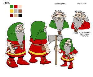 Jake the Gnome model sheet by Reinder