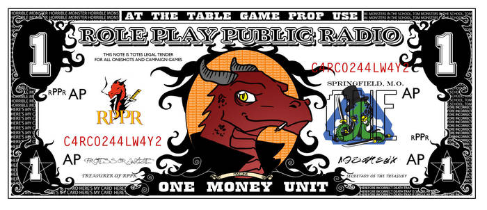 FA- RPPR One Money Unit Bill... Your Welcome by Crazon
