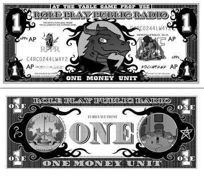 Both Front and Back of the Money Unit of RPPR by Crazon