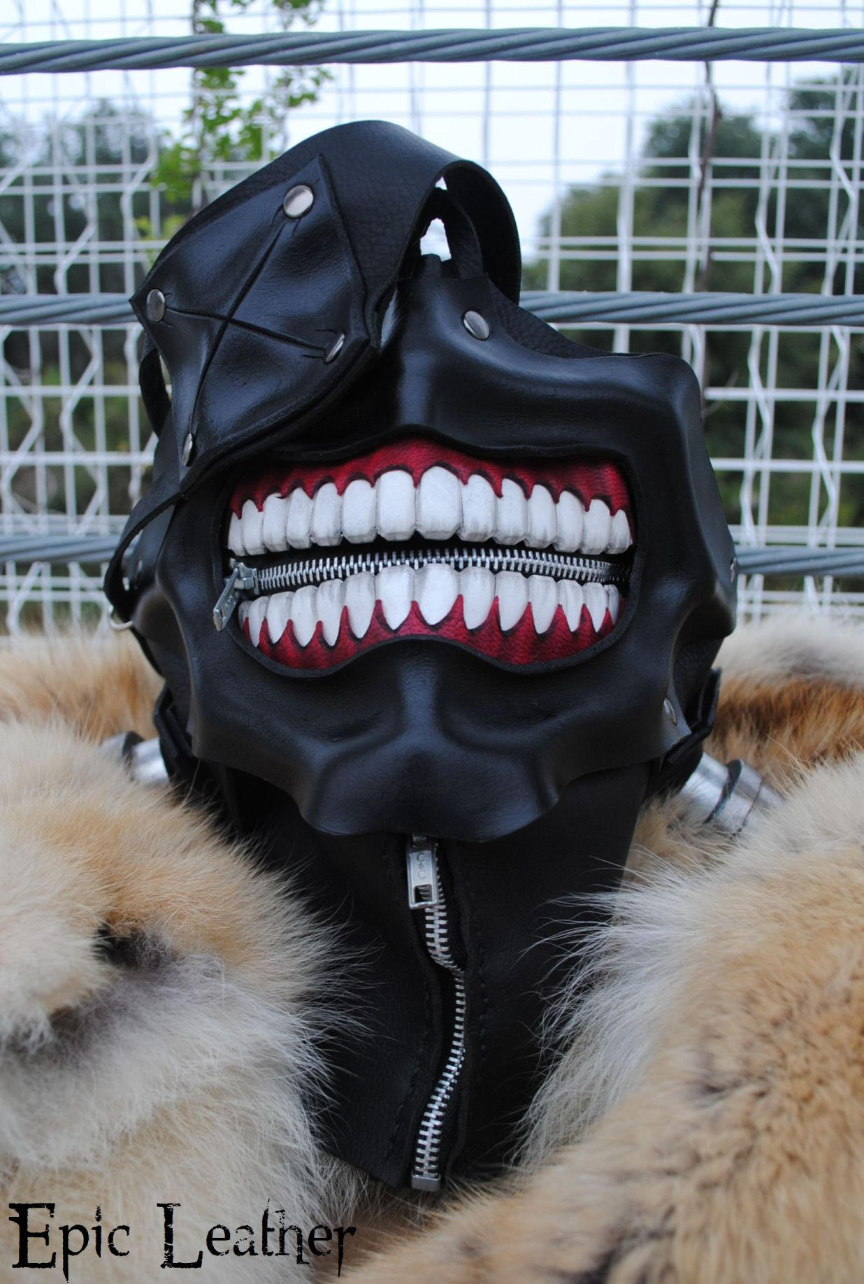 Tokyo Ghoul Ken Kaneki's Eyepatch Leather Mask by EpicLeather on