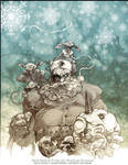 Dark Santa and Headless Frosty by andybrase