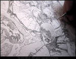 The Wolf Mirror- Pencil WIP by andybrase