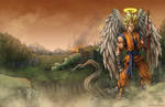 Battle Angel Goku Commissioned by Sean Schemmel by phil-cho