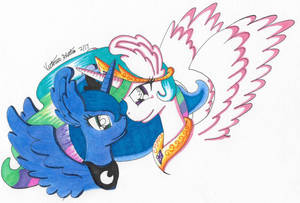 Sun + Moon Sisters by ViralNekoVic Sun + Moon Sisters by ViralNekoVic