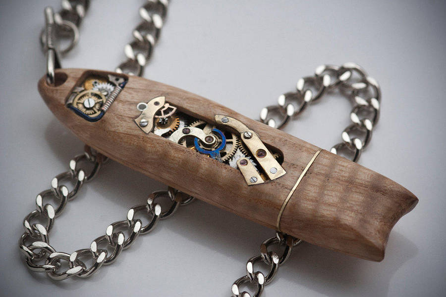 Mechanical USB Key - Rippled Ash by back2root