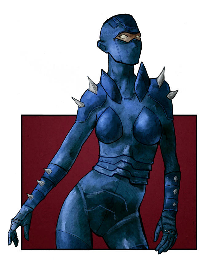 Blue Cyborg by LukeDenby