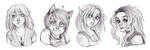 $5 Bust-up Sketch commissions for Nikoru by Flos-Abysmi