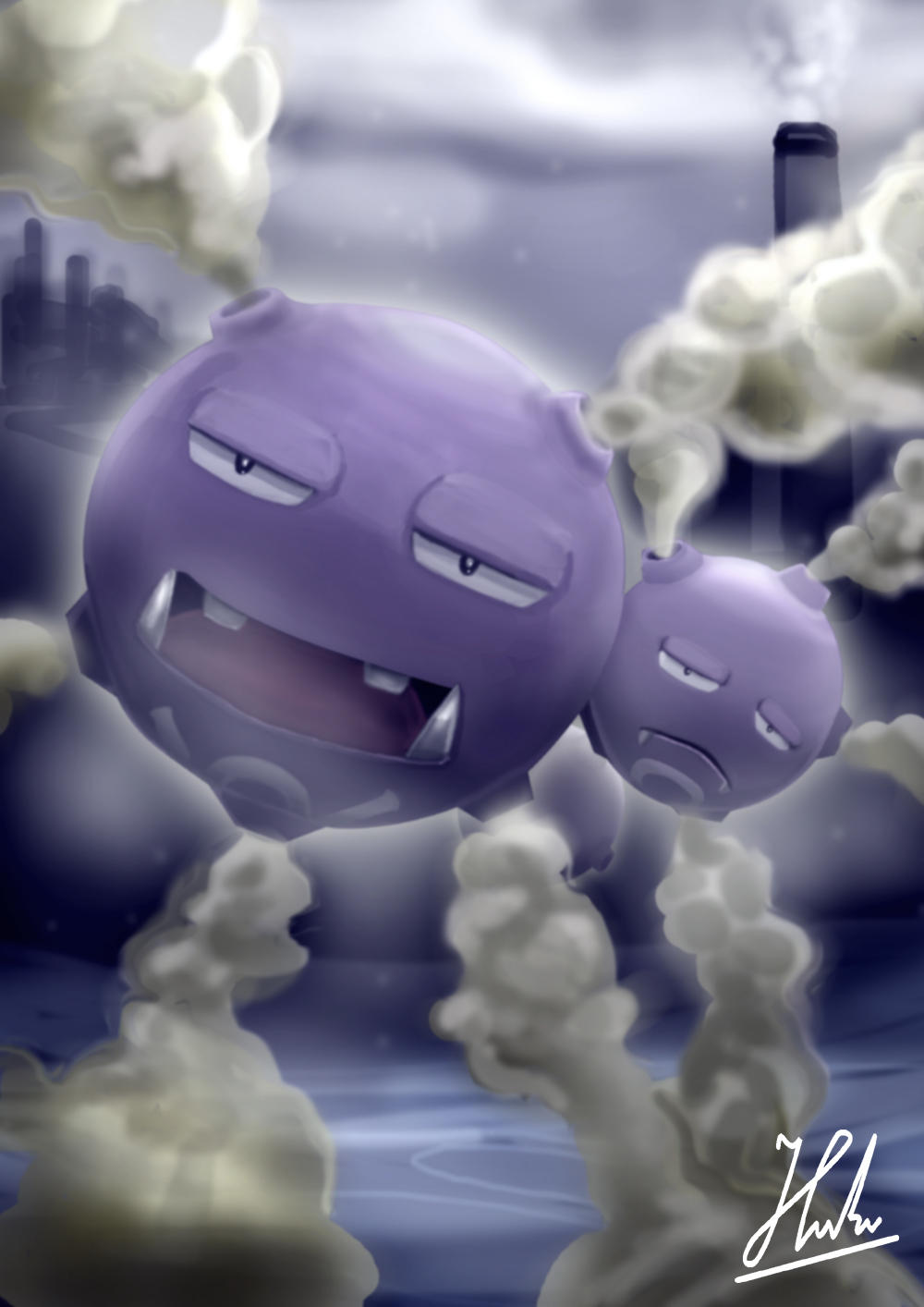 Weezing by xlordragon